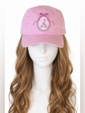 Disney Parks 2025 Castle Bow Hat Baseball Cap Pink Embroidered Holiday